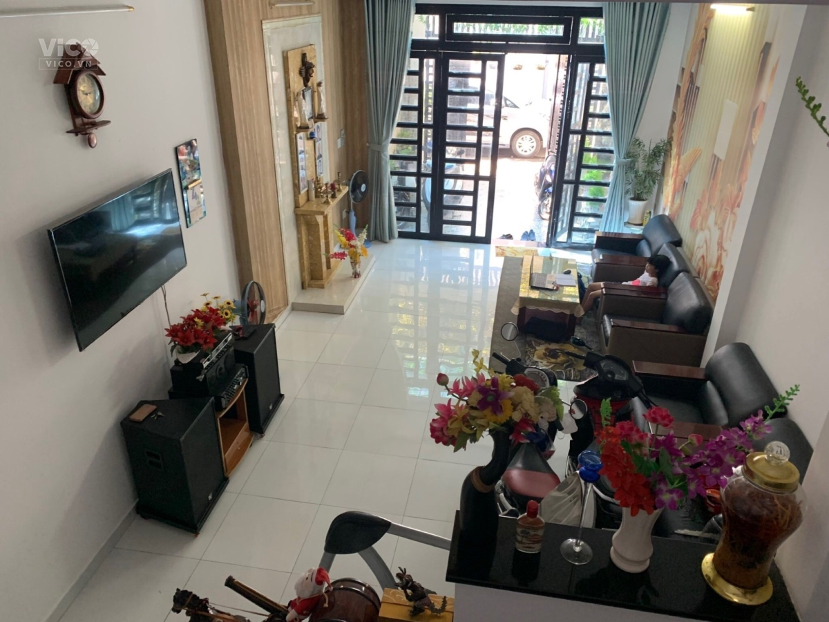 Nhà đẹp Thanh Lộc Quận 12 4 tầng 100m2 4,5x22 Hẻm xe hơi vào nhà Nội thất xịn sò 6,1 tỷ.
