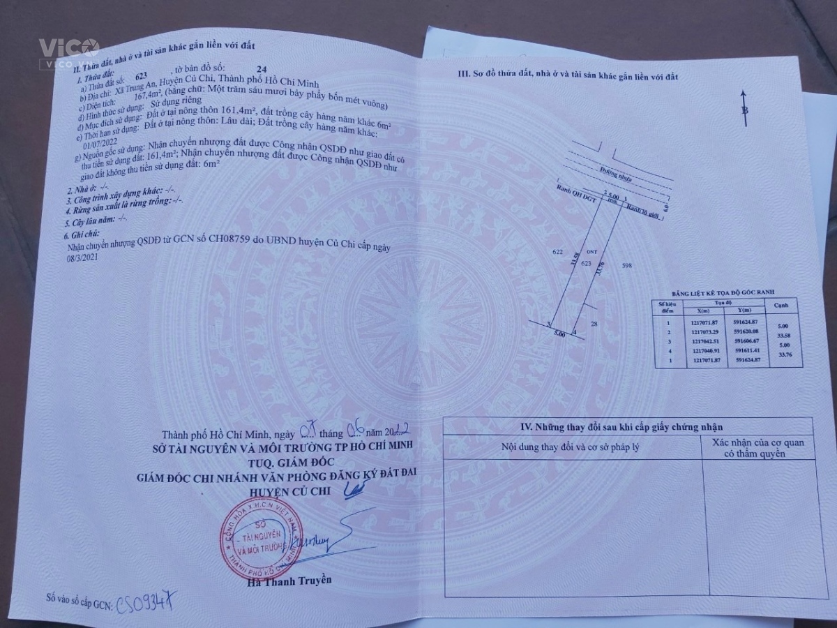 Chính chủ cần bán lô đất Mặt tiền Đường 468 ( Bùi Thị Lành ) Trung An Củ Chi