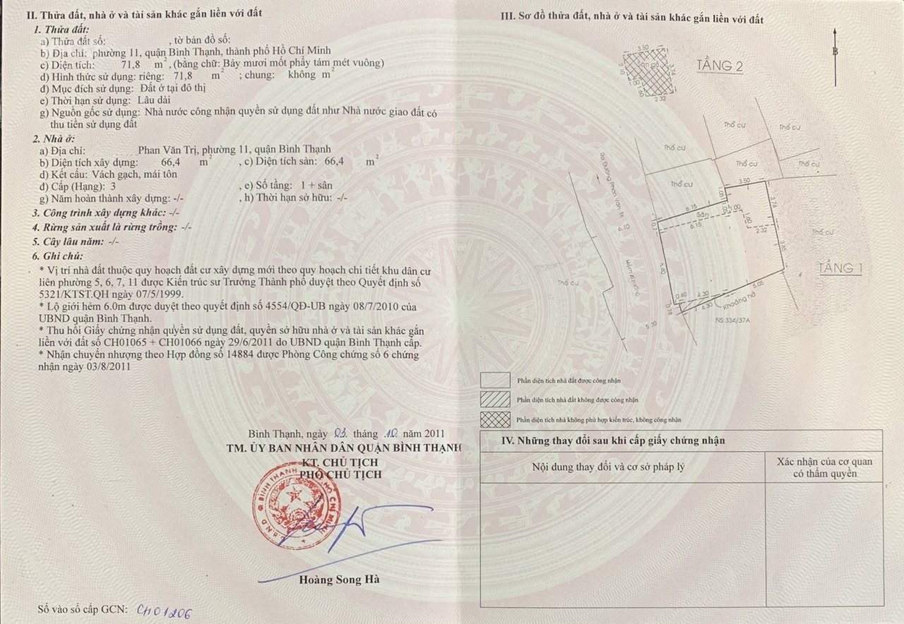 Nhà Hẻm 5m, Phan Văn Trị, Bình Thạnh, 78m2, chỉ 6.75 tỷ TL