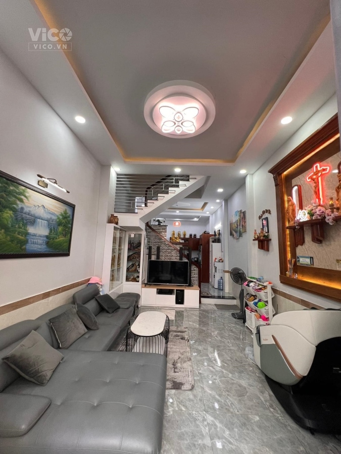 Phan Văn Hớn 62m2 4 tầng HẺM 6M gần Coop Mart
