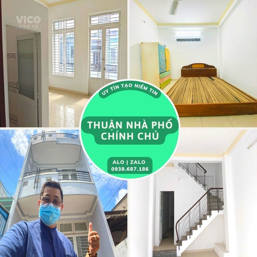 Nhà Bán Gò Vấp_Emart Phan Văn Trị_64m2_3 Tầng BTCT_4 PN_Oto Đỗ Cửa