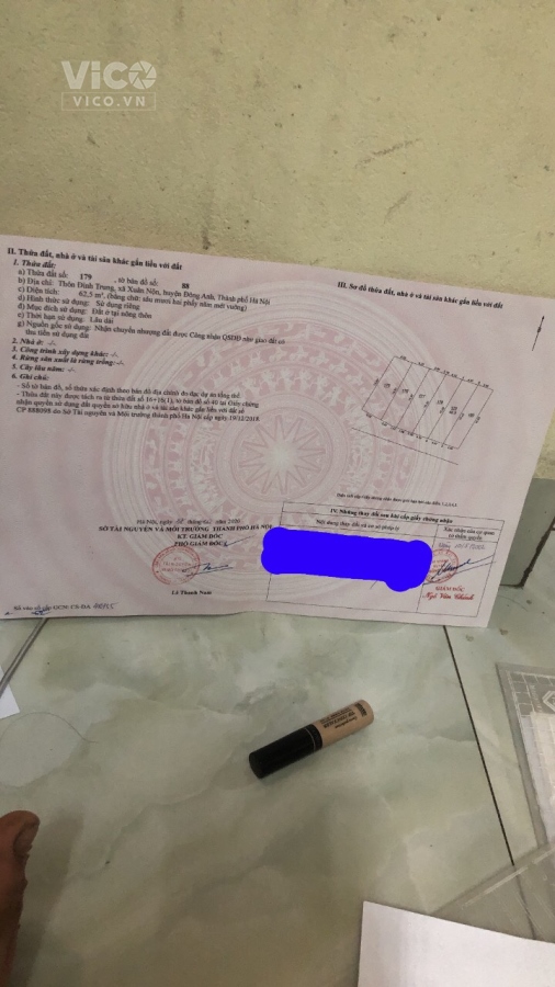 Chính Chủ e cần bán 62,5m2 đất Đình Trung, Xuân Nộn, Đông Anh.