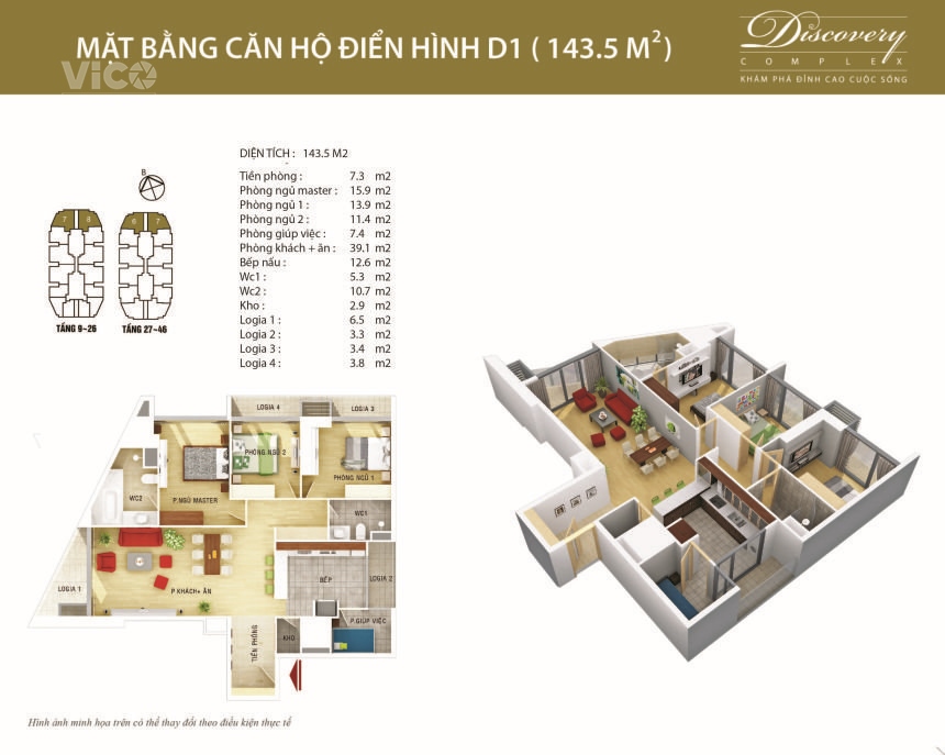 BÁN CĂN HỘ 3 NGỦ 143M TẠI CC DICOVERY 302 CẦU GIẤY