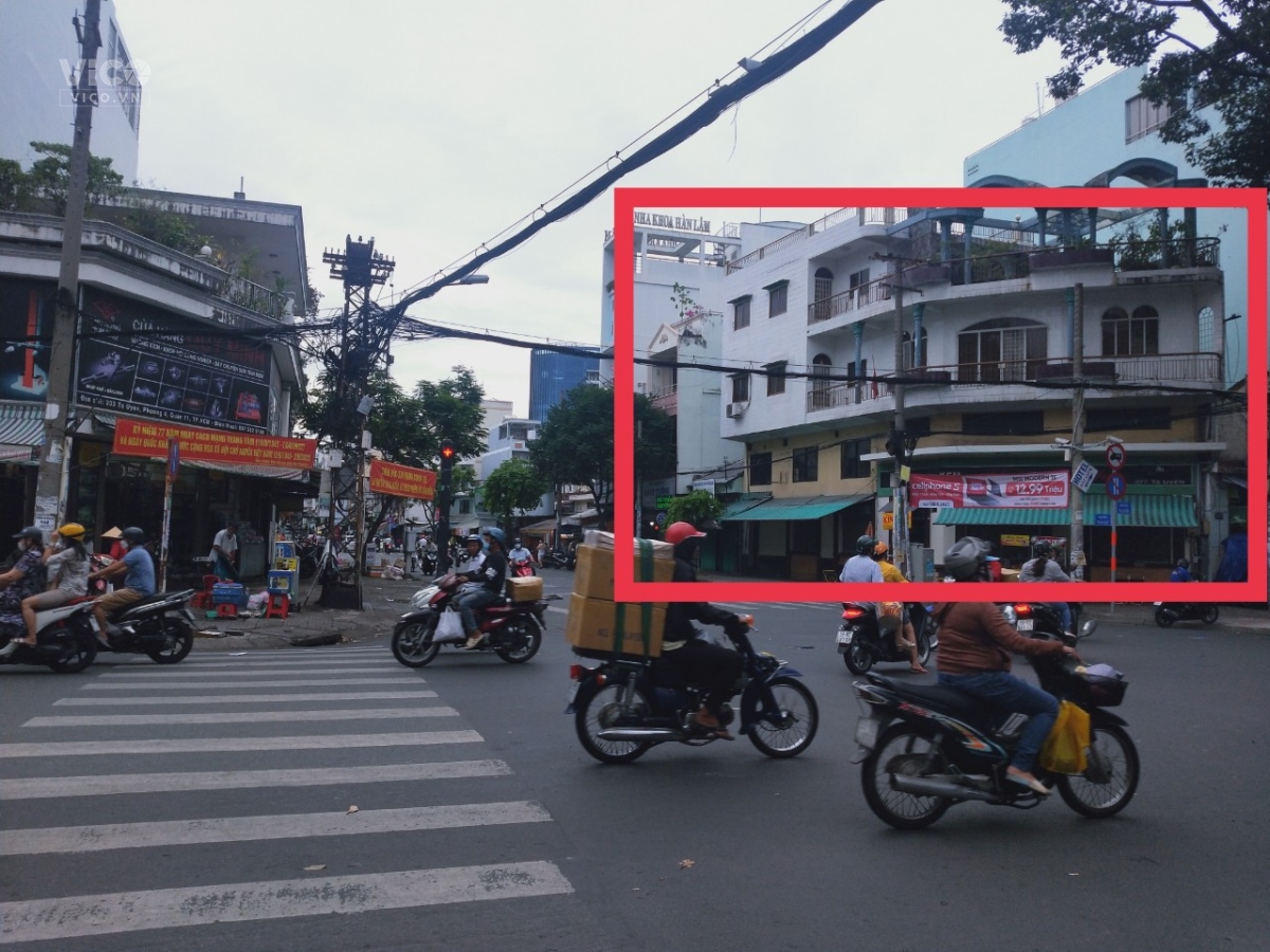 Cho thuê nhà góc 2 MT 227 Tạ Uyên. Góc Tạ Uyên với Trần Quý, 7x18m, trệt lửng, 2 lầu