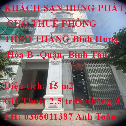 KHÁCH SẠN HƯNG PHÁT CHO THUÊ PHÒNG THEO THÁNG