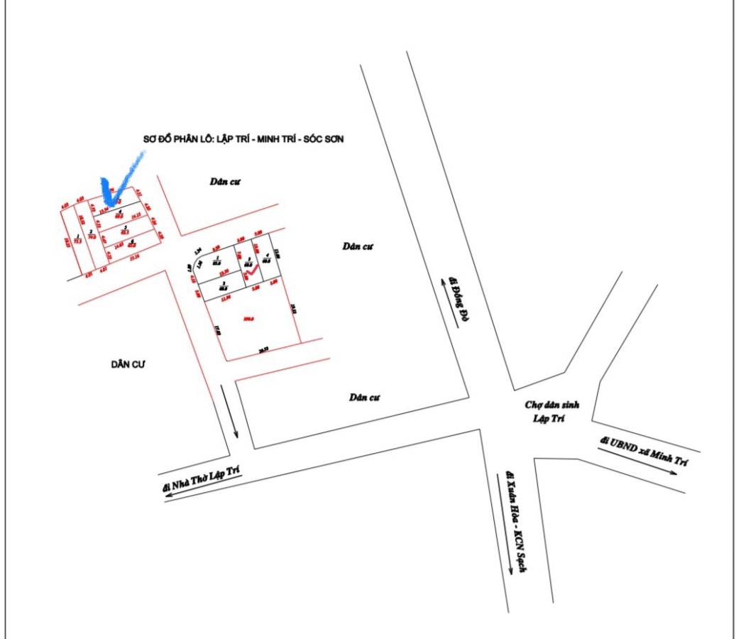 Bán đất full thổ cư tại Minh Trí, giáp dự án KCN sạch Sóc Sơn giá 800tr