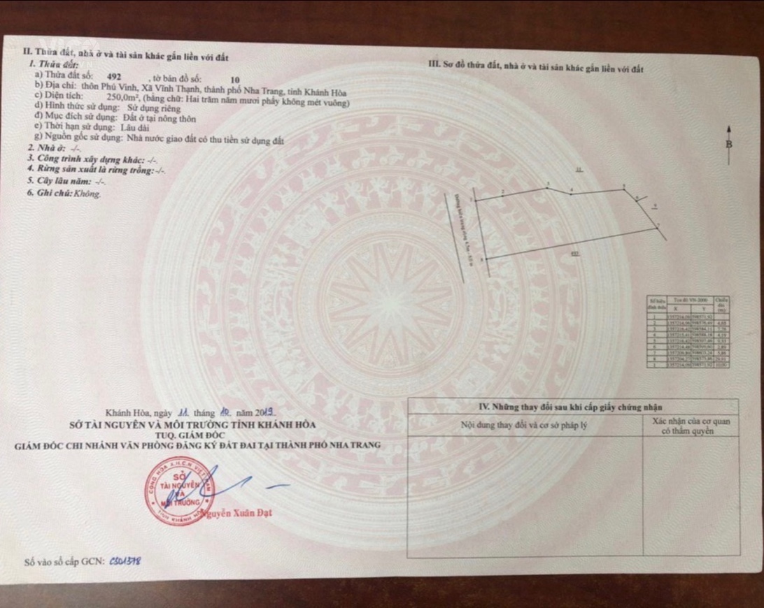 bán đất vĩnh thạnh sát sông cái nha trang