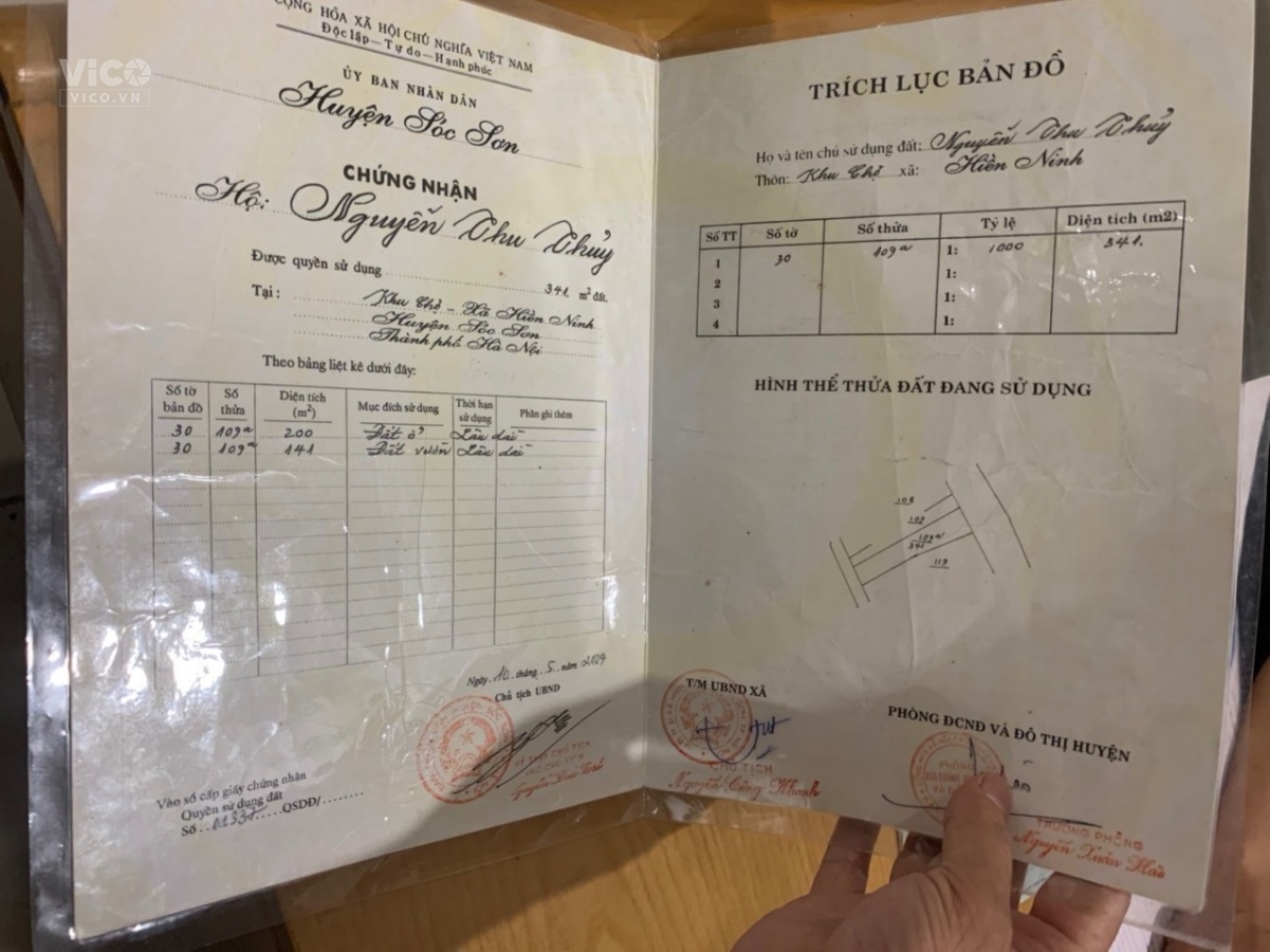 Bán 341m2 thổ cư, ngã tư chợ Nam Cương, Hiền Ninh, Sớc Sơn Vành Đai 4