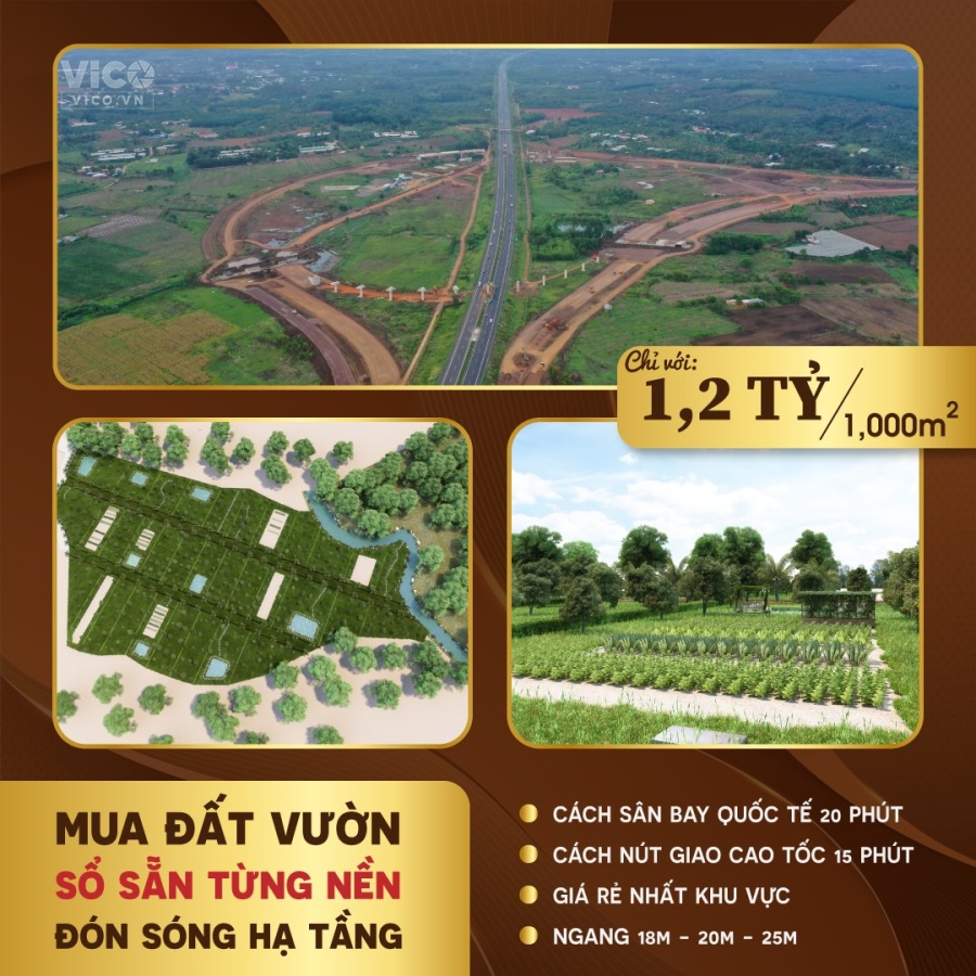 Bán đất vườn 1000m2 xã Xuân Tây Cẩm Mỹ Đồng Nai