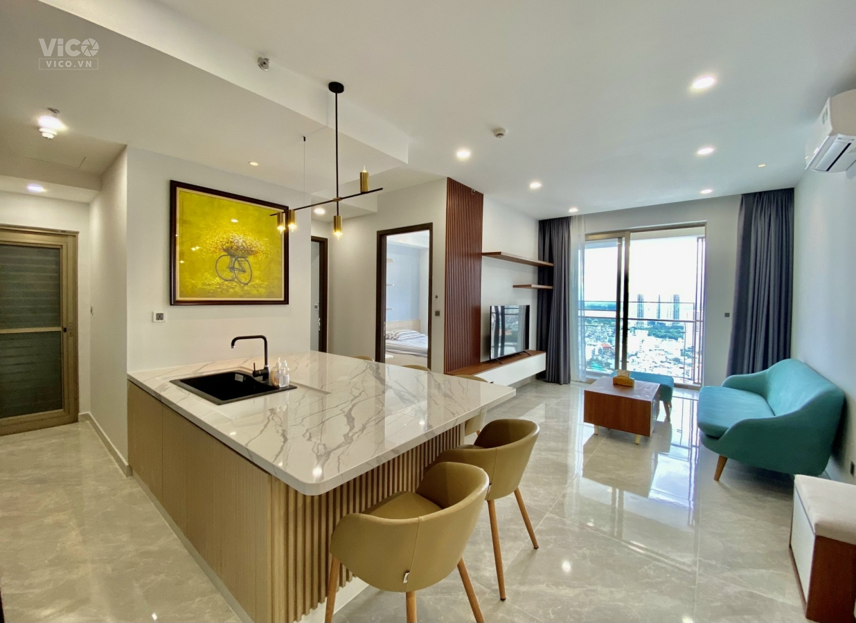 Căn hộ tại trung tâm Phú Mỹ Hưng 120m2 giá chỉ 1000usd mỗi tháng, view hồ Bán Nguyệt và Sông