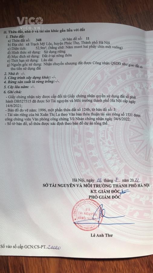 Chính chủ bán đất Trạch Mỹ Lộc 52m2 630tr đường xe tải đỗ cửa