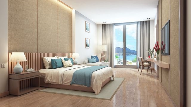 Căn hộ 2PN 2WC view trực diện Vịnh Hạ Long, tọa lạc trên tuyến đường Hoàng Quốc Việt đẹp nhất Bãi
