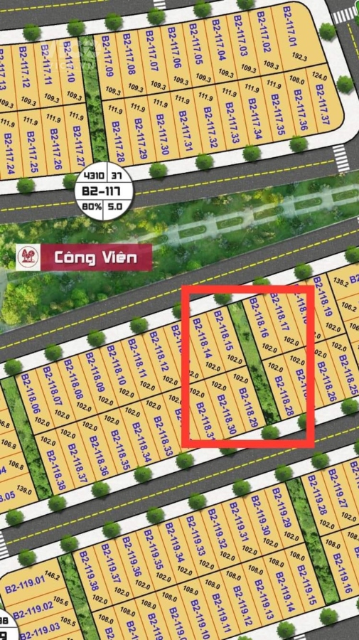 Đất FPT kẹp vệt cây xanh giá tốt.