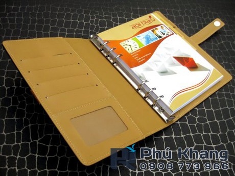 Cơ sở gia công bìa sổ tay Phú Khang, may bìa da sổ a5