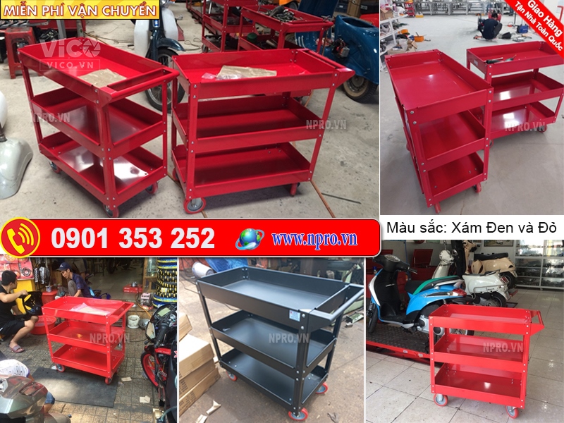 Mẫu xe đẩy dụng cụ, xe đựng đồ nghề giá rẻ nhất hiện nay