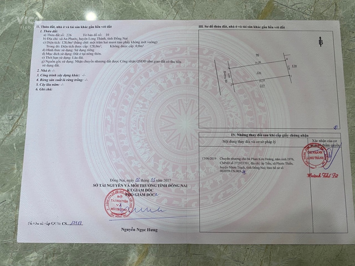 Cần bán gấp lô đất Long Thành full thổ cư, 1,75 tỷ/128m2.. LH 0932651648