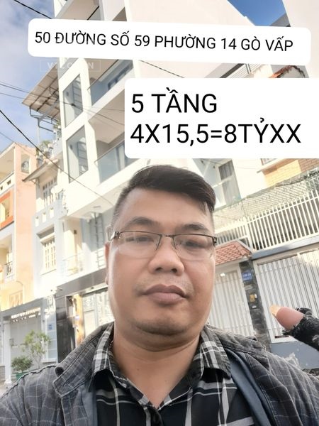 5 Tầng long lanh có 8 tỷ Đường số 59 Phường 14 Gò Vấp TPHCM