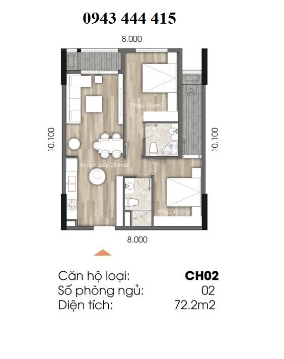 THE CHARM AN HƯNG TỐ HỮU HÀ ĐÔNG 72m2 2PN 2 VS NỘI THẤT CAO CẤP CHỈ TỪ 700TR (30%) NH hỗ