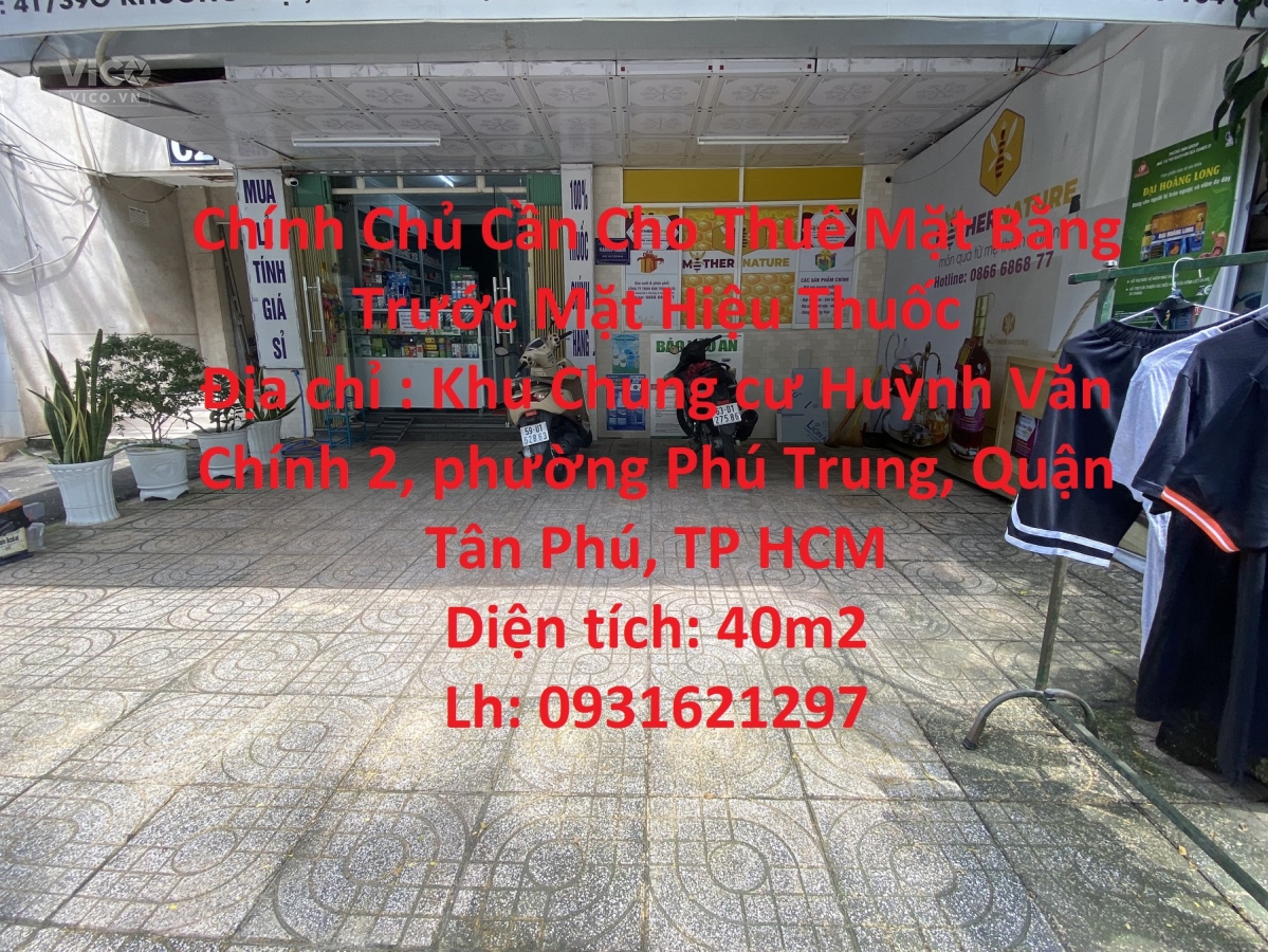 Chính Chủ Cần Cho Thuê Mặt Bằng Trước Mặt Hiệu Thuốc