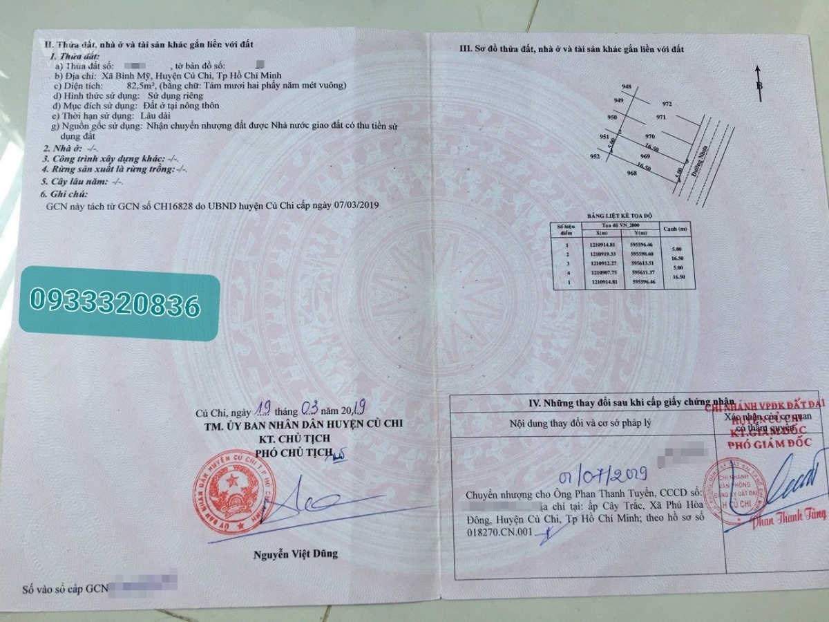 CHÍNH CHỦ Cần Bán Lô Đất Đẹp Vị Trí Đắc Địa Tại Huyện Củ Chi , TP HCM
