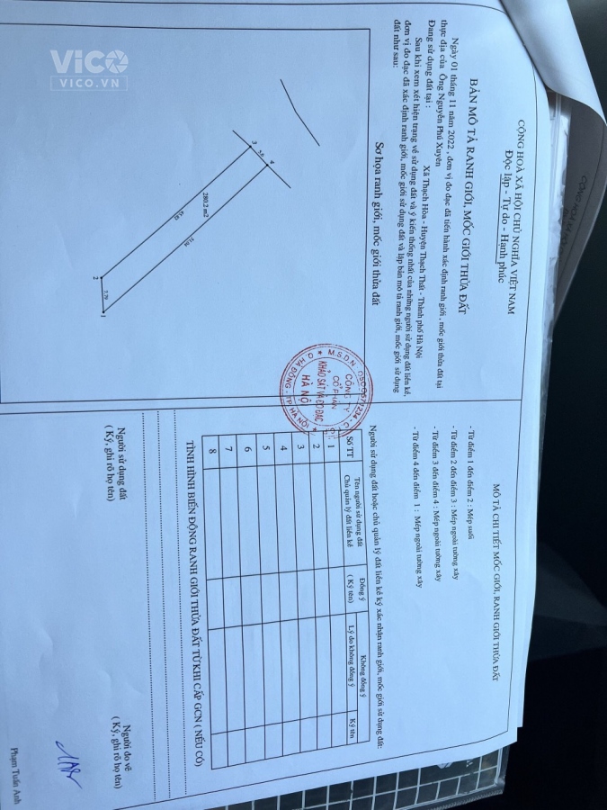 Cần sang tên mảnh đất tiềm năng Diện tích 280m2 mặt đường chợ Hòa Lạc