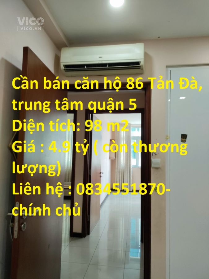 Cần bán căn hộ 86 Tản Đà, trung tâm quận 5