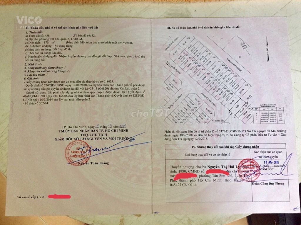ĐẤT THỔ CƯ CHÍNH CHỦ Thị trấn Tân Phú, Huyện Đồng Phú, Bình Phước