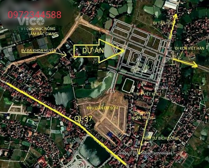 Cần bán duy nhất lô Biệt Thự vị trí đẹp view Hồ, Bích Động Khu dân cư số 4 Việt Yên, Bắc Giang
