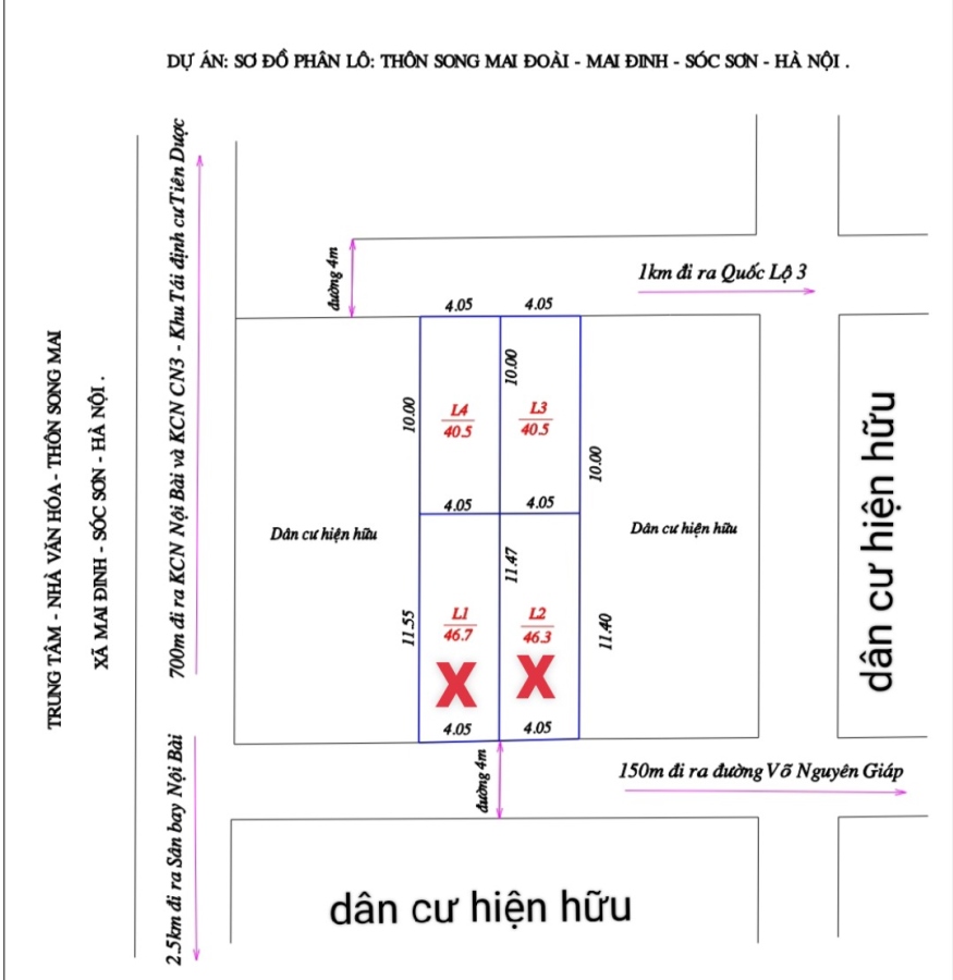 đất sát sân bay và đường võ nguyên giáp giá chỉ hơn 700tr thôi ạ