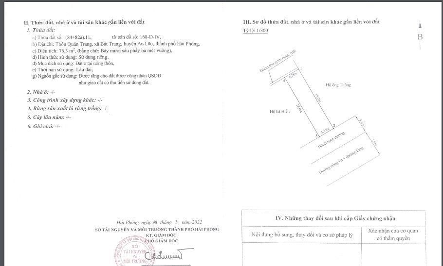 Đất mặt đường sổ đỏ siêu đẹp tại An Lão Hải Phòng