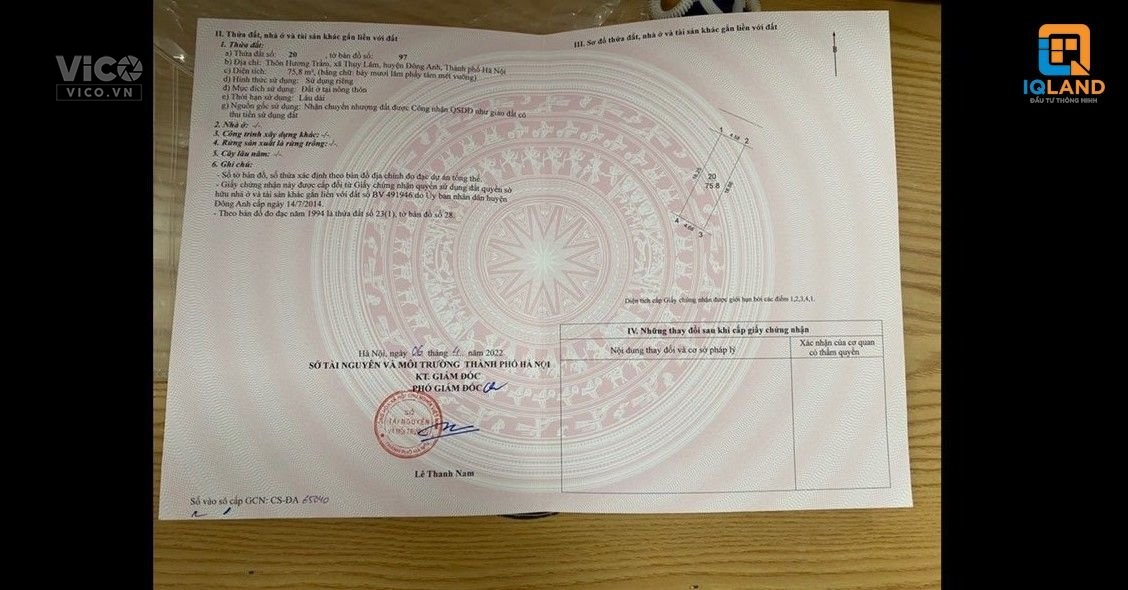 Duy nhất mảnh 75m Bìa làng Hương TrầmThuỵ Lâm nhìn thẳng ra trục liên xã giá đẹp.