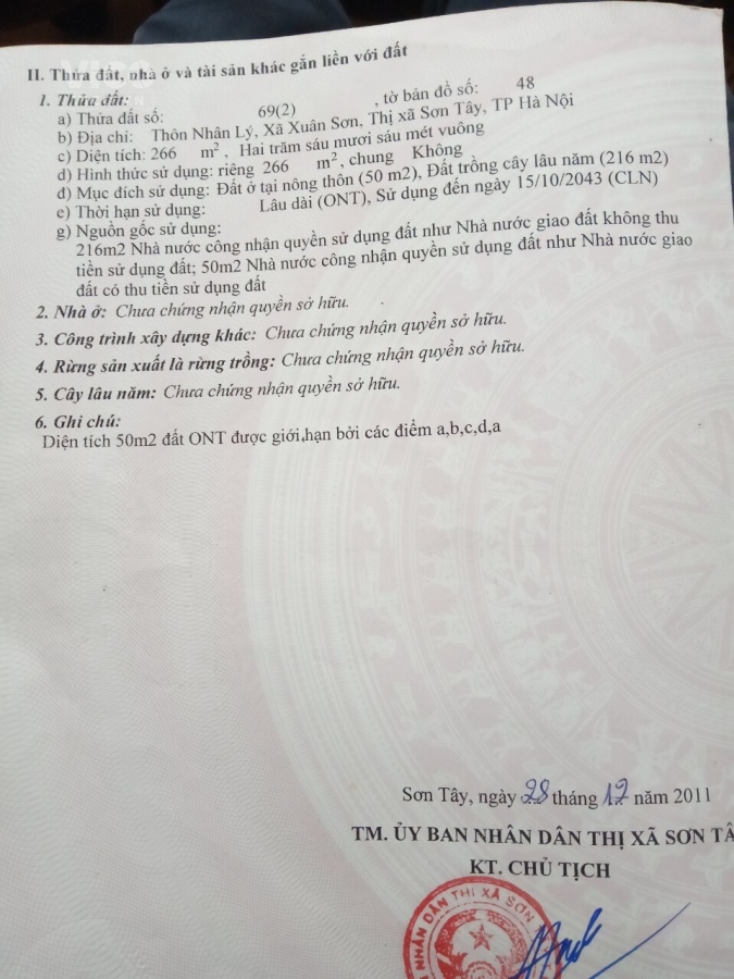 CHÍNH CHỦ CẦN TIỀN CẮT LỖ LÔ ĐẤT TẠI SƠN TÂY THÀNH PHỐ HÀ NỘI