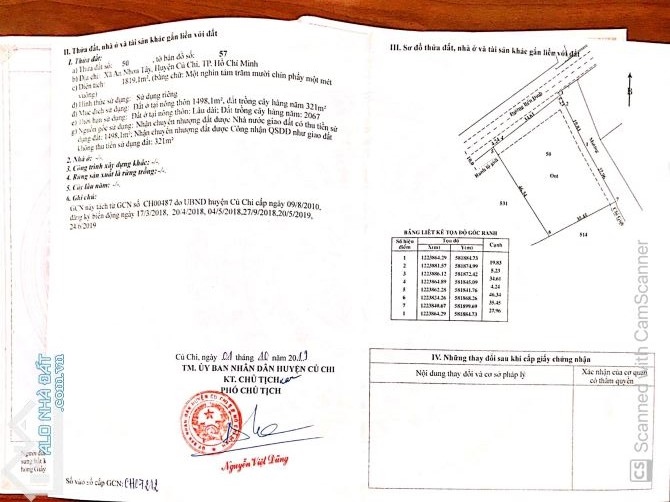 Chính chủ bán lô đất đường Bến Đình An Nhơn Tây Củ Chi, ngang 36 dài 50 tổng 1819m2 thổ cư