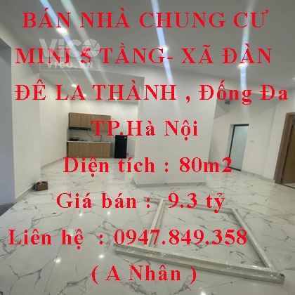 BÁN NHÀ CHUNG CƯ MINI 5 TẦNGTRUNG TÂM ĐỐNG ĐA XÃ ĐÀN ĐÊ LA THÀNH