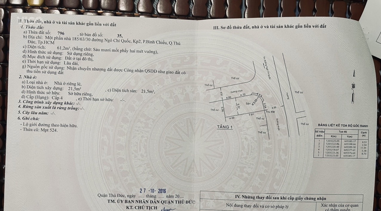 Bán gấp lô đất 2 mặt tiền cực đẹp tại Bình Chiểu.