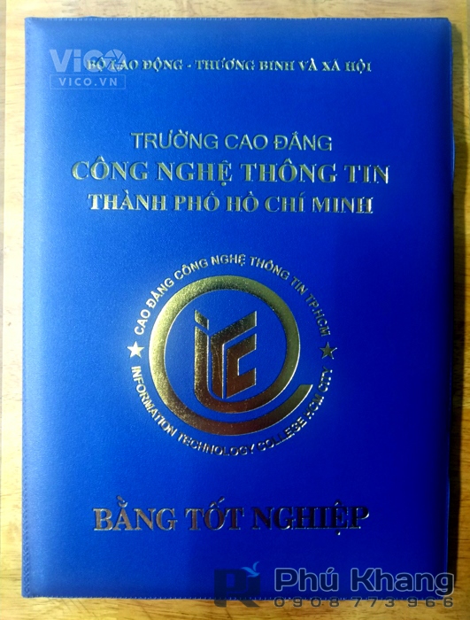 Xưởng sản xuất bìa da tốt nghiệp, bìa kẹp chứng chỉ