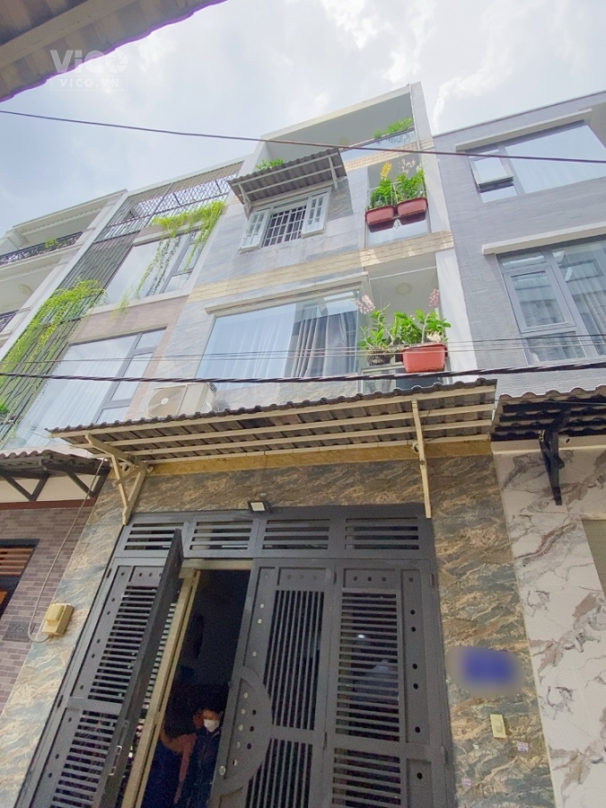 Bán nhà hẻm 6m thông đường Gò Dầu, DT 4,4x15m, đúc 1 trệt 3 lầu. Giá 7 tỷ TL