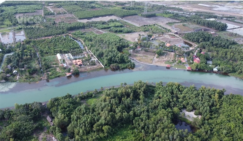 Cần bán khu đất diện tích lớn gần 3400m2 đất vườn có thổ cư view sông Ông Kèo