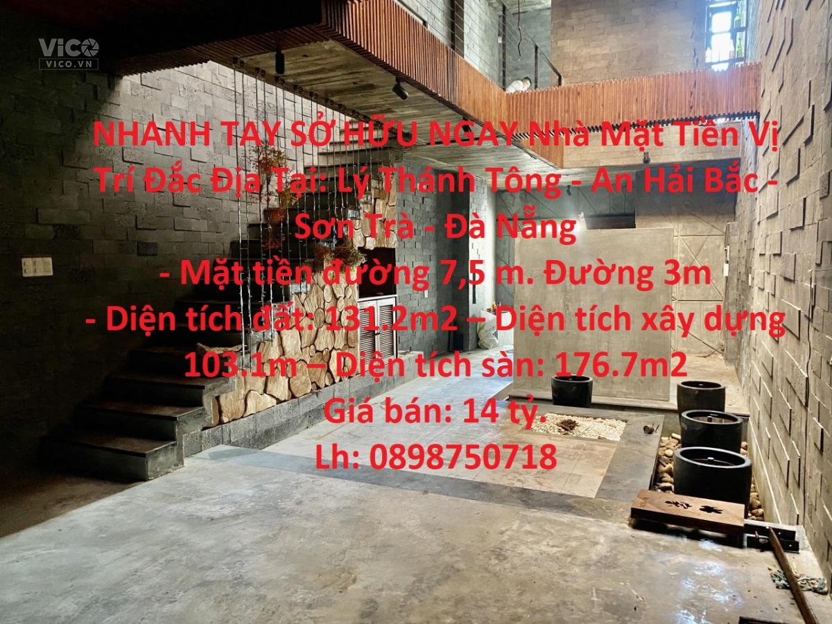 NHANH TAY SỞ HỮU NGAY Nhà Mặt Tiền Vị Trí Đắc Địa Tại Lý Thánh Tông An Hải Bắc Sơn Trà Đà