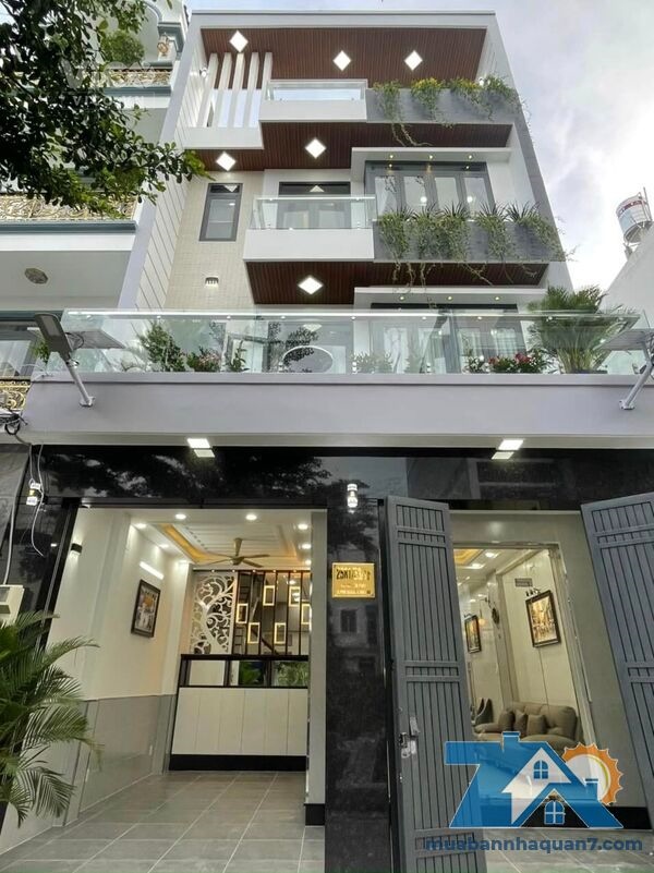 Bán Biệt Thự Phố Liền Kề Huỳnh Tấn Phát Nhà Bè, 82m2, 4 tầng, 6.6m x 12.5m, KDC Green Riverside,