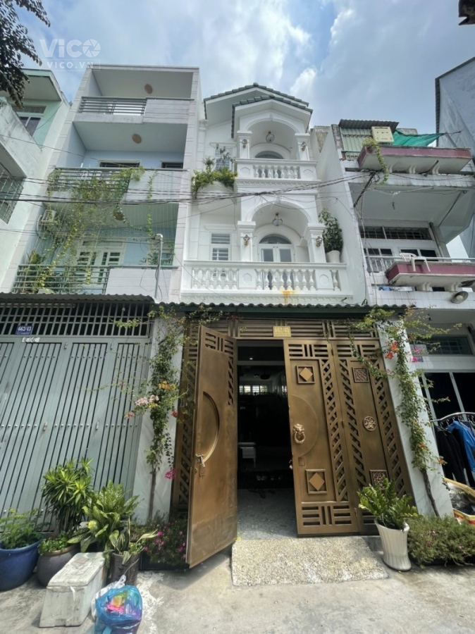 Bán Nhà Phan Văn Trị Gò Vấp 4m x 15m 3 Tầng Hẻm ô tô giá 7 tỷ 8 Thương lượng