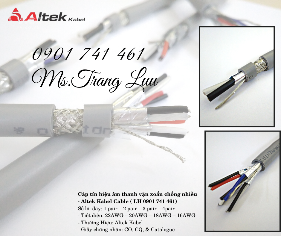 Cáp tín hiệu Altek Kabel chống nhiễu