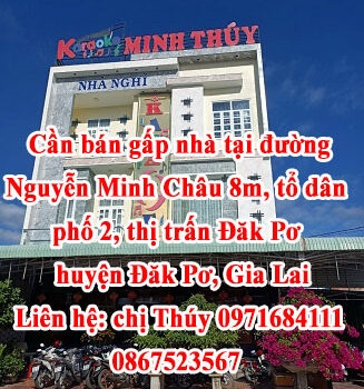 Cần bán gấp nhà tại Đường Nguyễn Minh Châu, Tổ dân phố 2, Thị trấn Đăk Pơ, Huyên Đăk Pơ, Tỉnh Gia