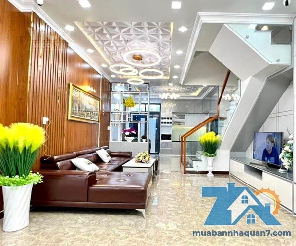 Nhà phố hiện đại đường Huỳnh Tấn Phát, khu Green Riverside đối diện Phú Mỹ Hưng 2, nối liền với