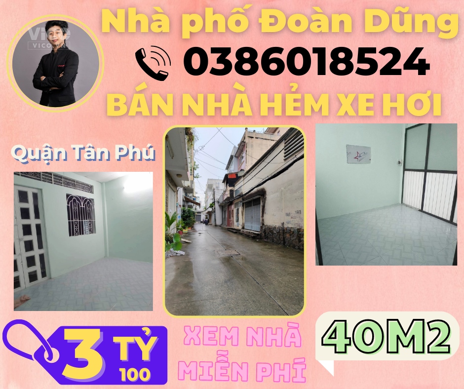 Bán nhà đường Âu Cơ Quận Tân Phú 40M2 chỉ từ 3 tỷ, Liên hệ 0386018524.