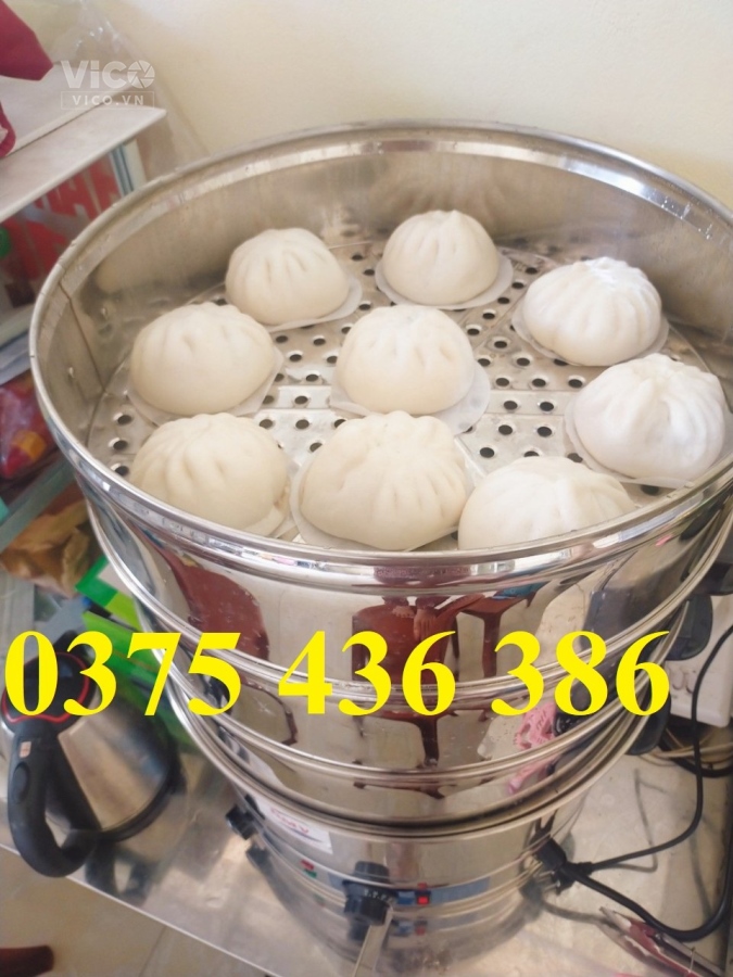 Nồi hấp bánh bao, bánh Flan, pate đa năng chạy điện 40cm