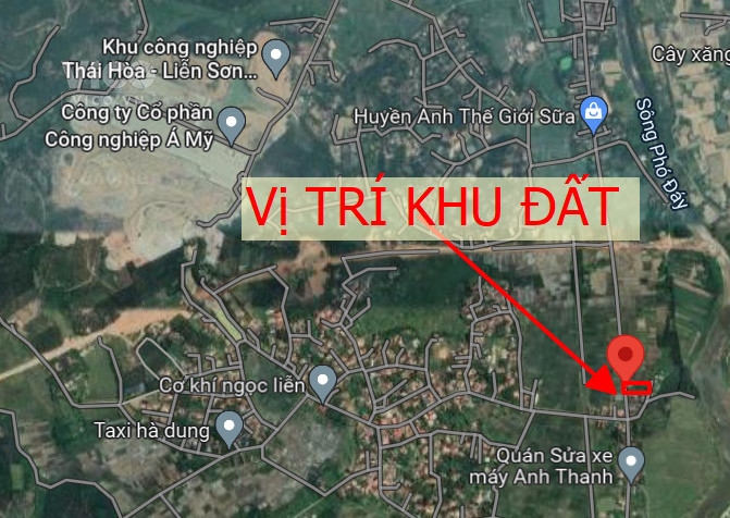 ( Cắt lỗ ) Bán 120m2 đất nền KCN Khu công nghiệp Thái Hòa Liễn Sơn Liên Hòa, Lập Thạch,