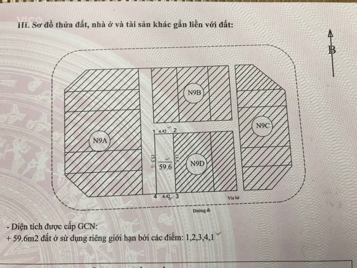 TĐC X2A LÔ GÓC 3 THOÁNG VỊ TRÍ ĐẸP HIẾM 60M2, MT 4.5M, NHỈNH 6 TỶ