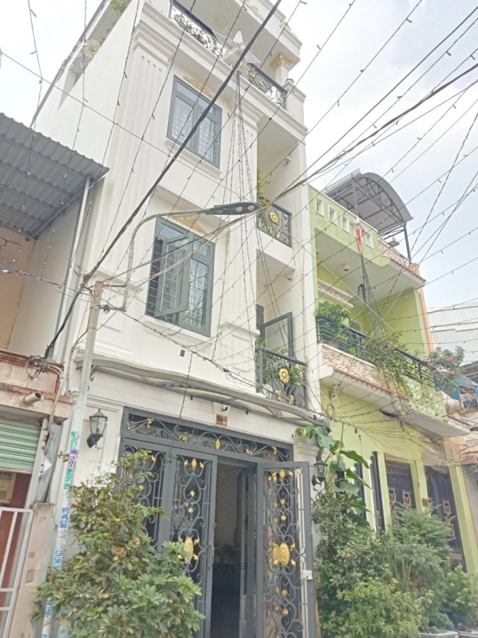 Nhà mới 4 tầng Nở hậu đường NB Bùi Minh Trực P6,Q8