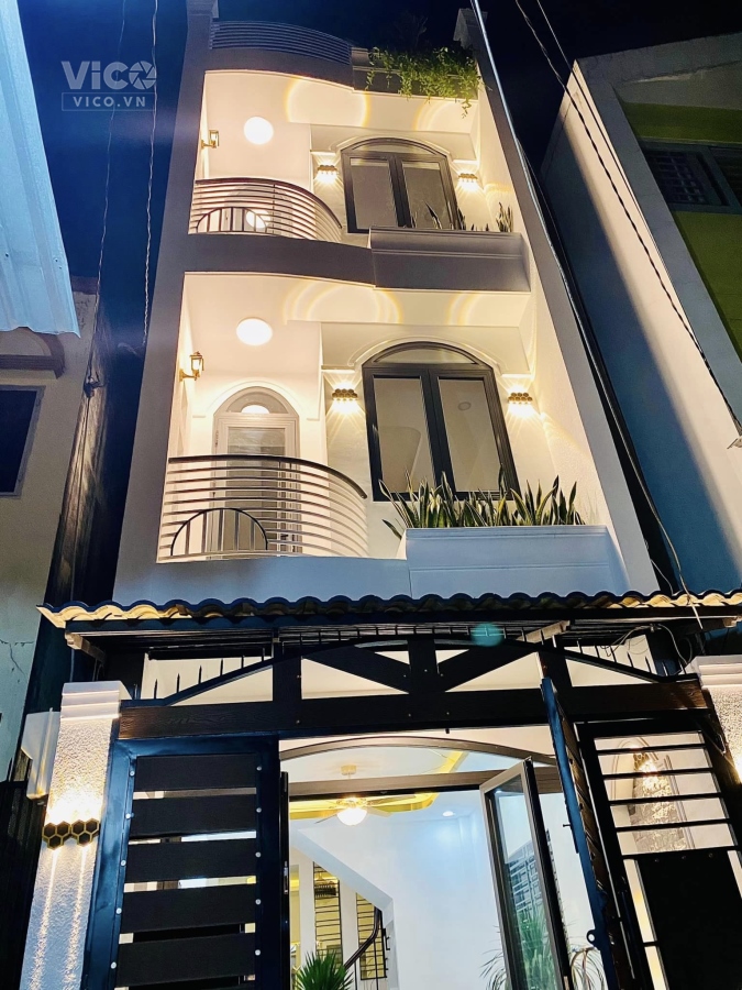 NHÀ MỚI 4 TẦNG NGUYỄN THƯỢNG HIỀN, PHÚ NHUẬN, 46M2 4 TẦNG HẺM BA GÁC THÔNG